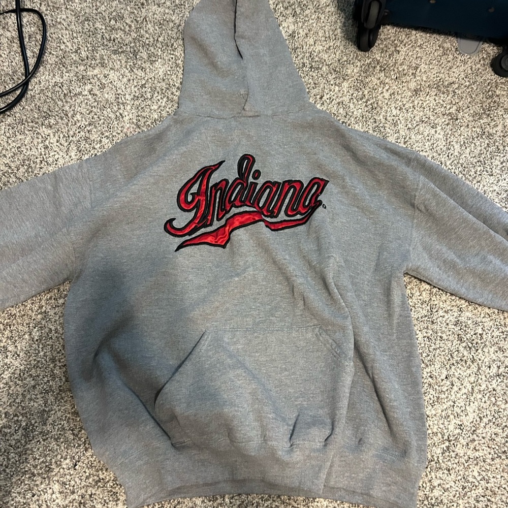 IU gray hoodie
